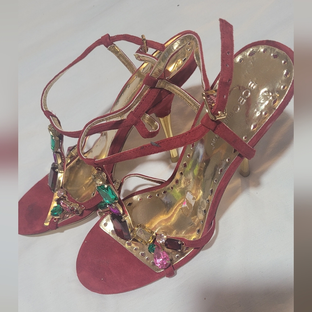 BCBGeneration Red Multi-Gem Heels - image 1